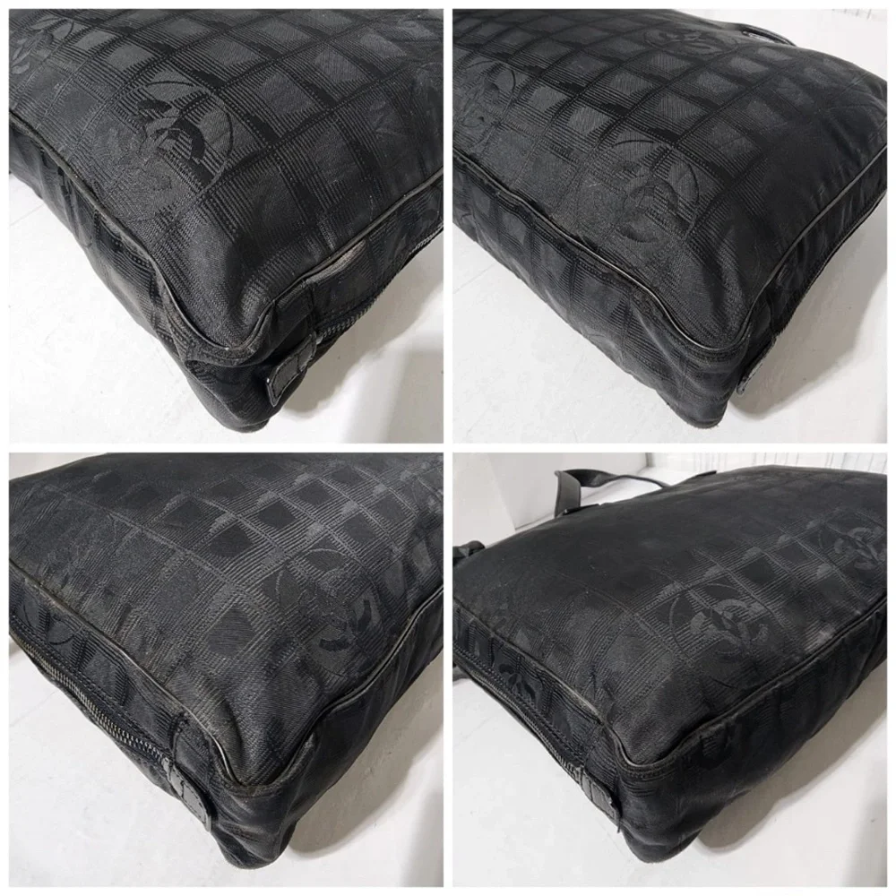 Authentic Chanel Travel Ligne Laptop Case Black
